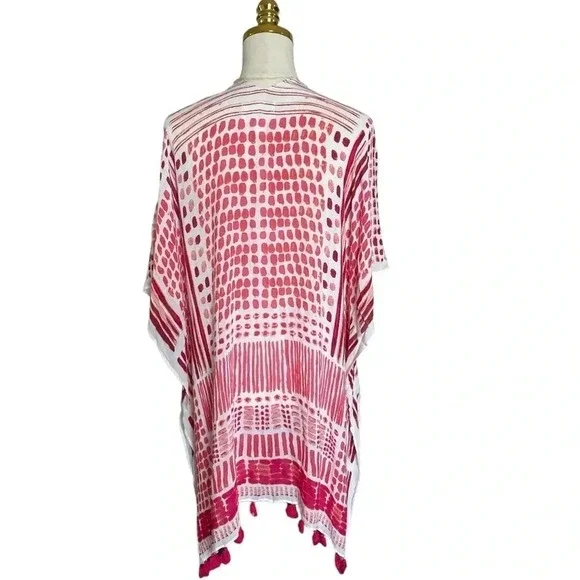 CASLON | Women’s Hippie Boho Tie Dye Kimono Cardigan Swimsuit Cover-Up One Size - Picture 3 of 8